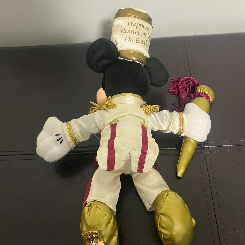 MICKEY MOUSE PLUSH FIGURE 50TH ANNIVERSARY 2005 TAG PENNANT MARCHING BAND LEADER - Picture 3 of 6